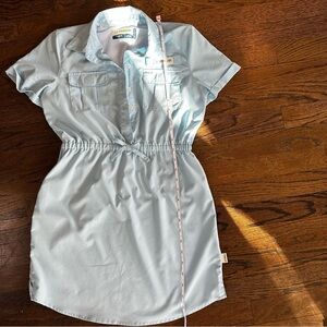 Magellan Sky Blue Button-Up Dress